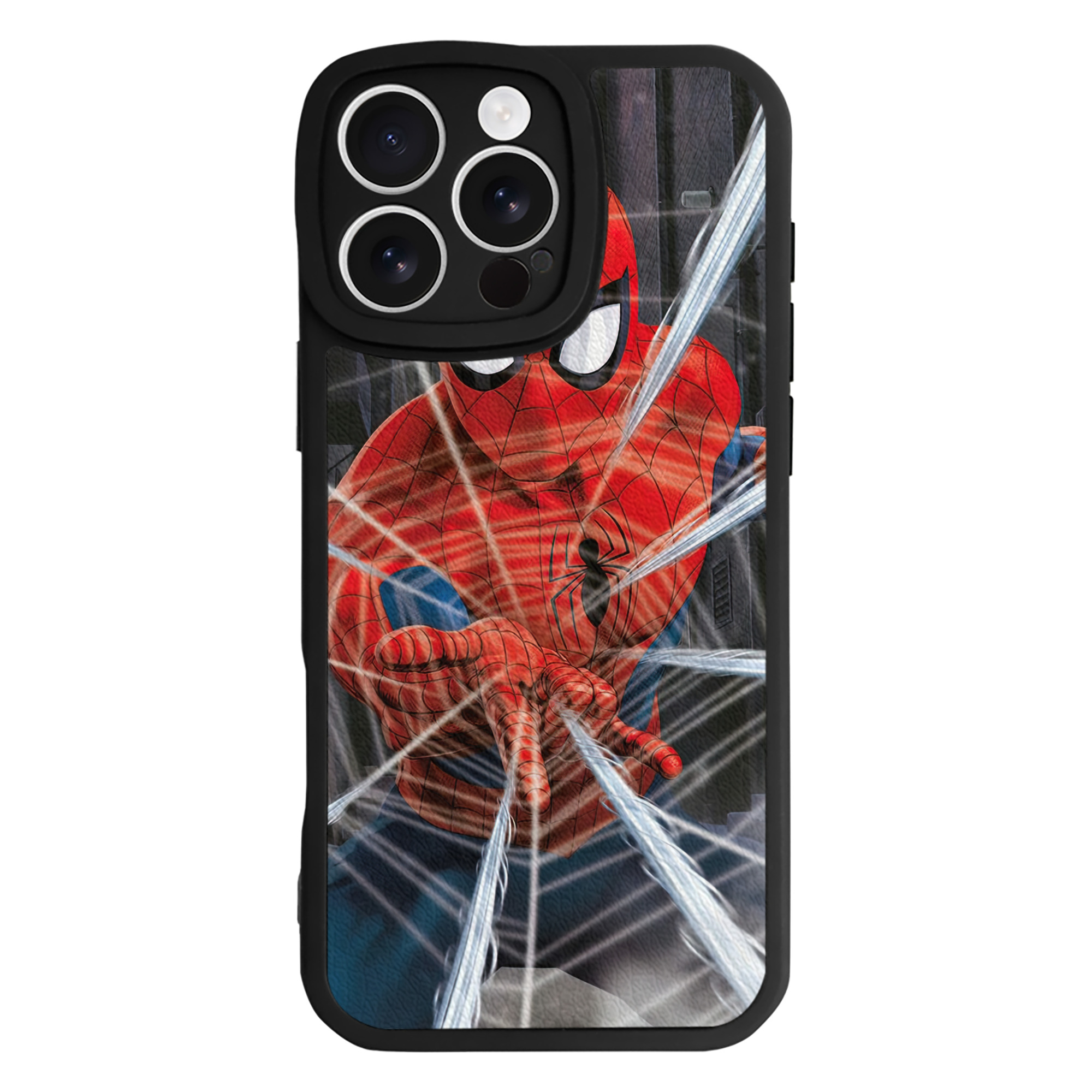 （画像用） Spider Man スパイダーマン 【iPhone 16シリーズ対応】シリコンスマホケース（レザー調） 材質：シリコン